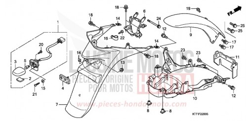 REAR FENDER SH150RA de 2010